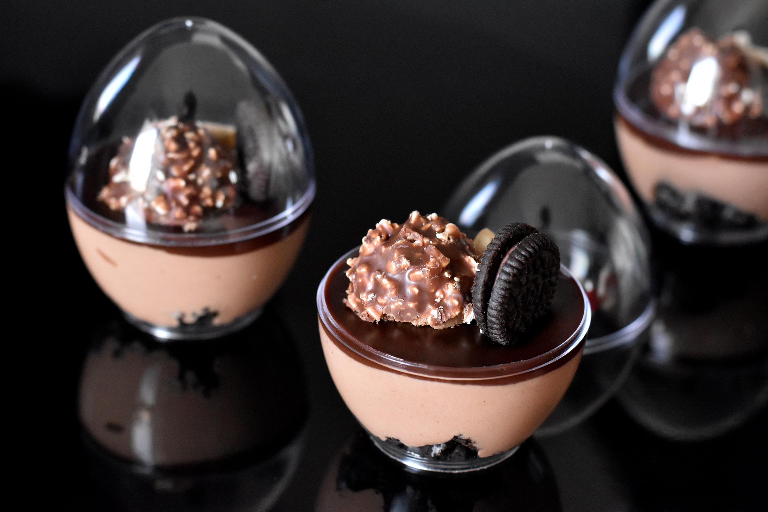 Chocolate mousse eith Ferrero Rocher