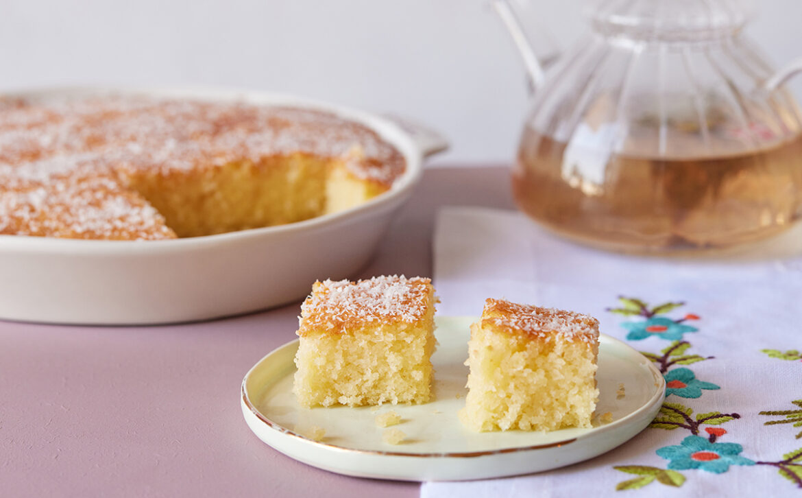 Orange Semolina Cake with Coconut. Photo: Tal Sivan-Ziporin