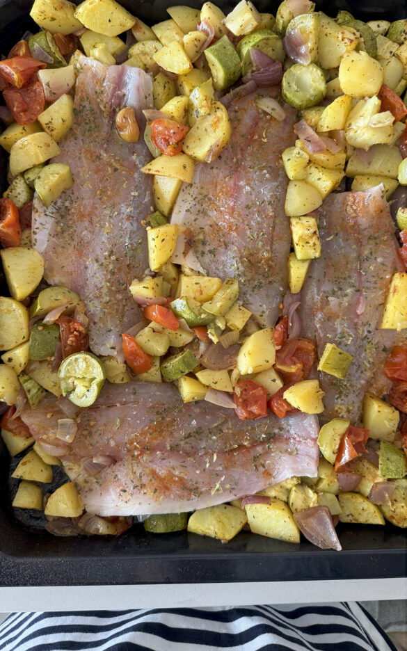 Oven-Baked Fish and Vegetables – One-Pan Meal