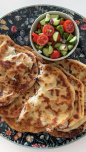 Zaatar and Cheese Skillet Pitas