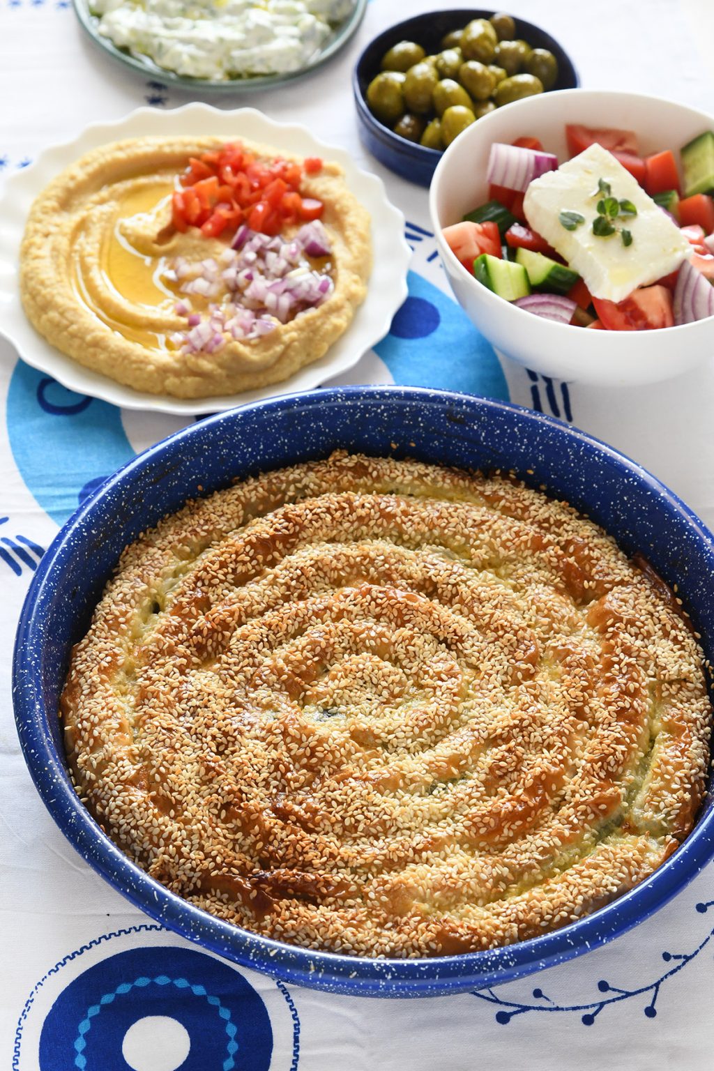Spiral Boureka with Cheese and Spinach