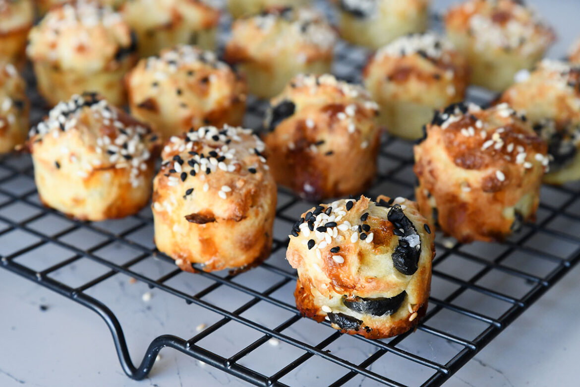 Cheese & Olive Muffin Bites