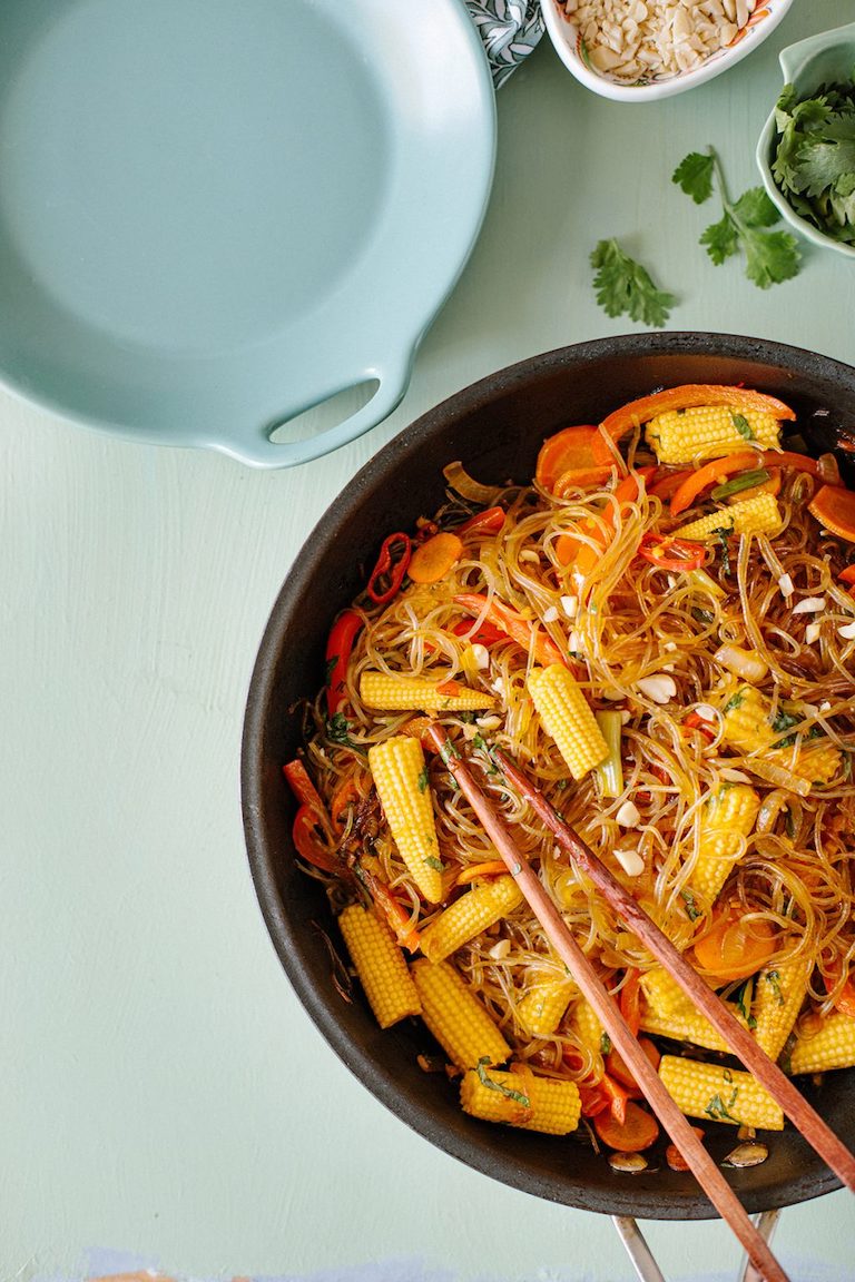 Stir-Fried Glass Noodles with Vegetables