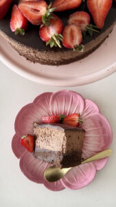 Flourless Chocolate Brownie Mousse Cake