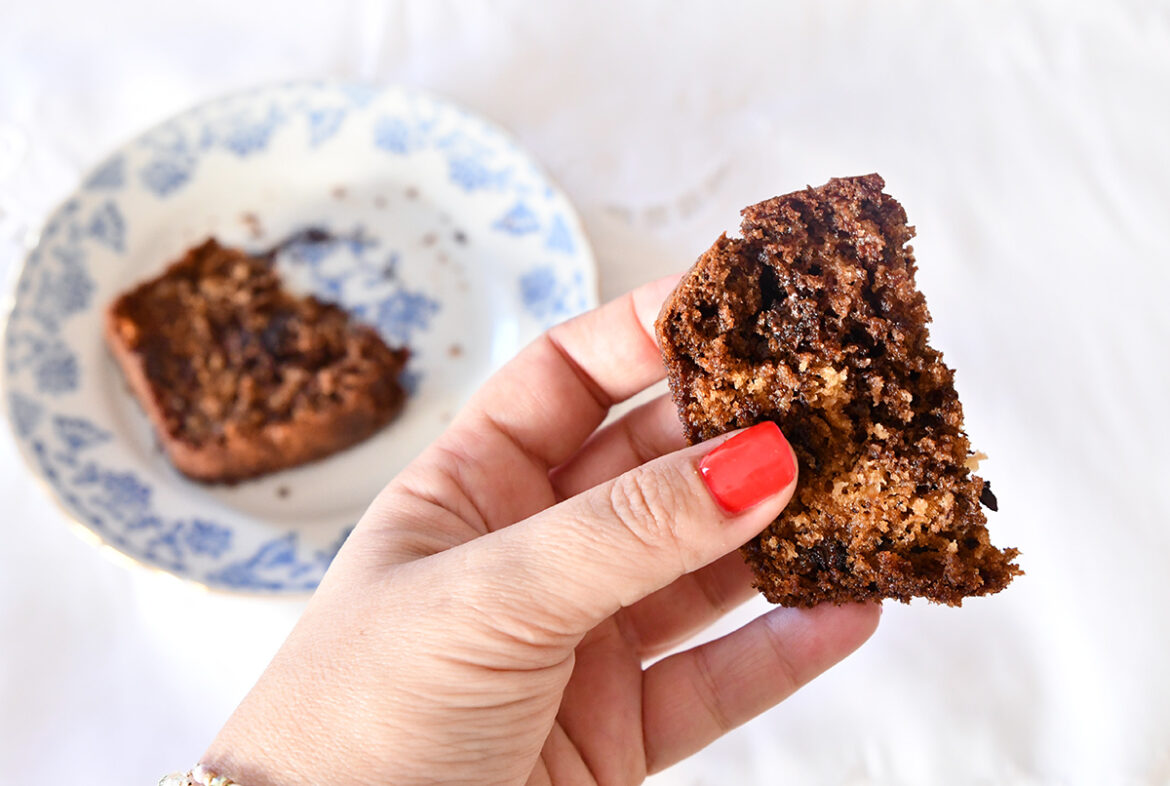 Marble Banana Bread with Nutella and Chocolate Chunks