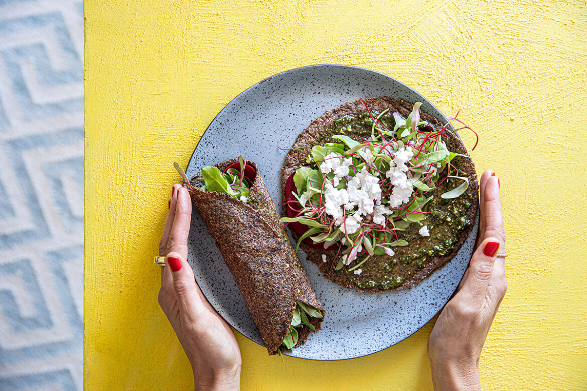 2-Ingredient Flaxseed Crepes (Gluten-free and low-carb)