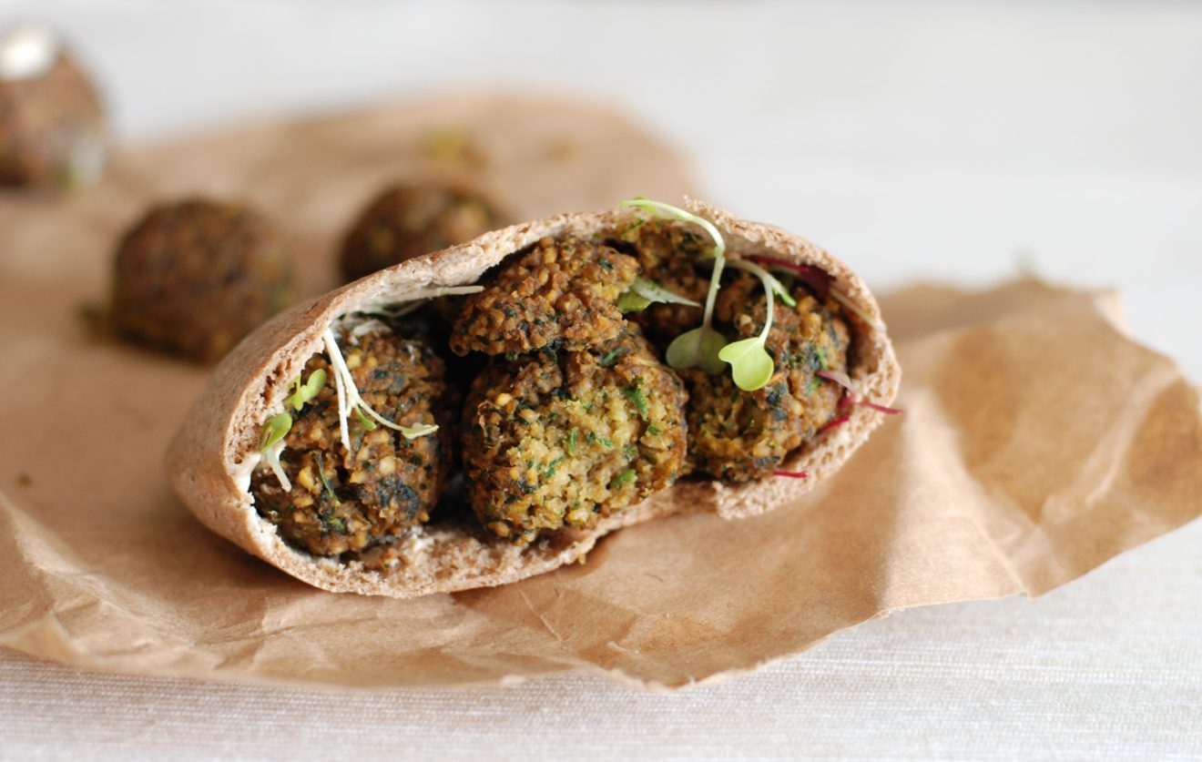 Crispy Baked Green Falafel