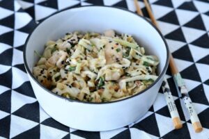 Cabbage Salad with Chicken and Crispy Rice Noodles