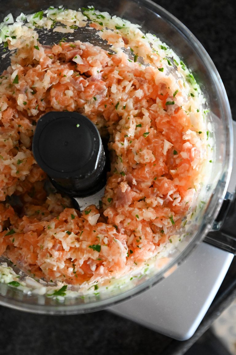 Salmon Patties in Red Sauce