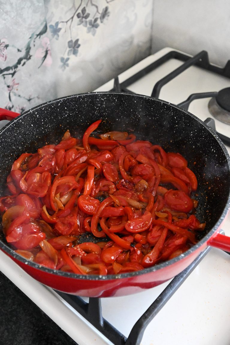 Salmon Patties in Red Sauce