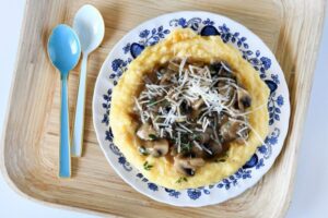 5-Minute Homemade Polenta with Amazing Sauteed Mushrooms
