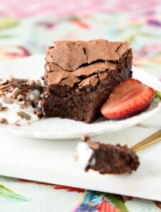4-Ingredient Chocolate Soufflé Cake