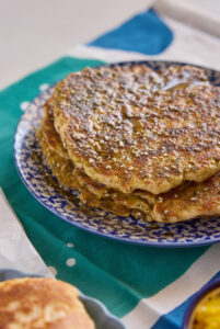 Skillet Yogurt Flatbreads with Za'atar & Sesame