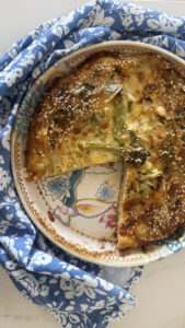 Broccoli, Cauliflower & Cheese Rice Paper Tart